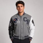 Men Cropped Varsity Jacket
