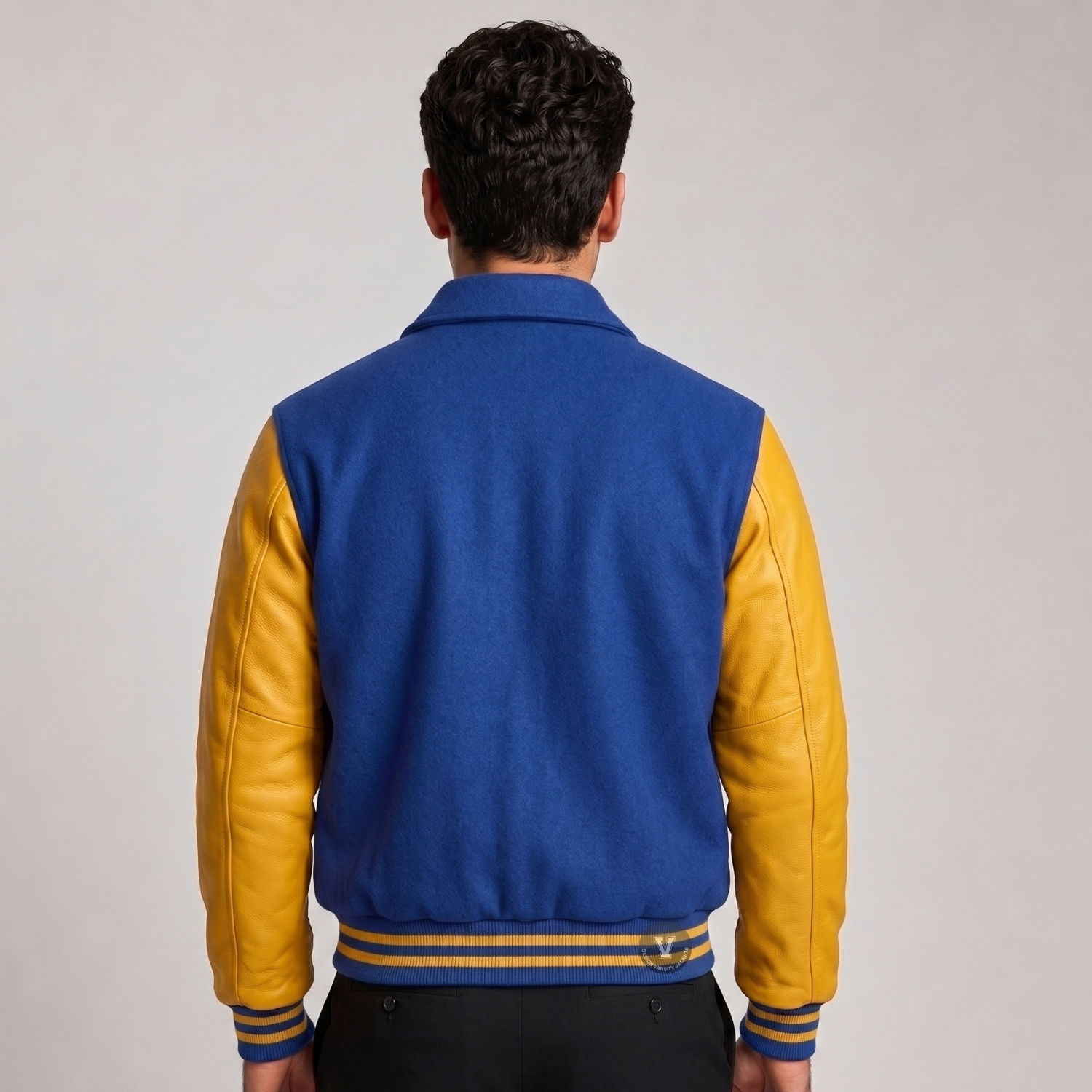 Men Cropped Varsity Jacket