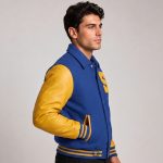 Men Cropped Varsity Jacket