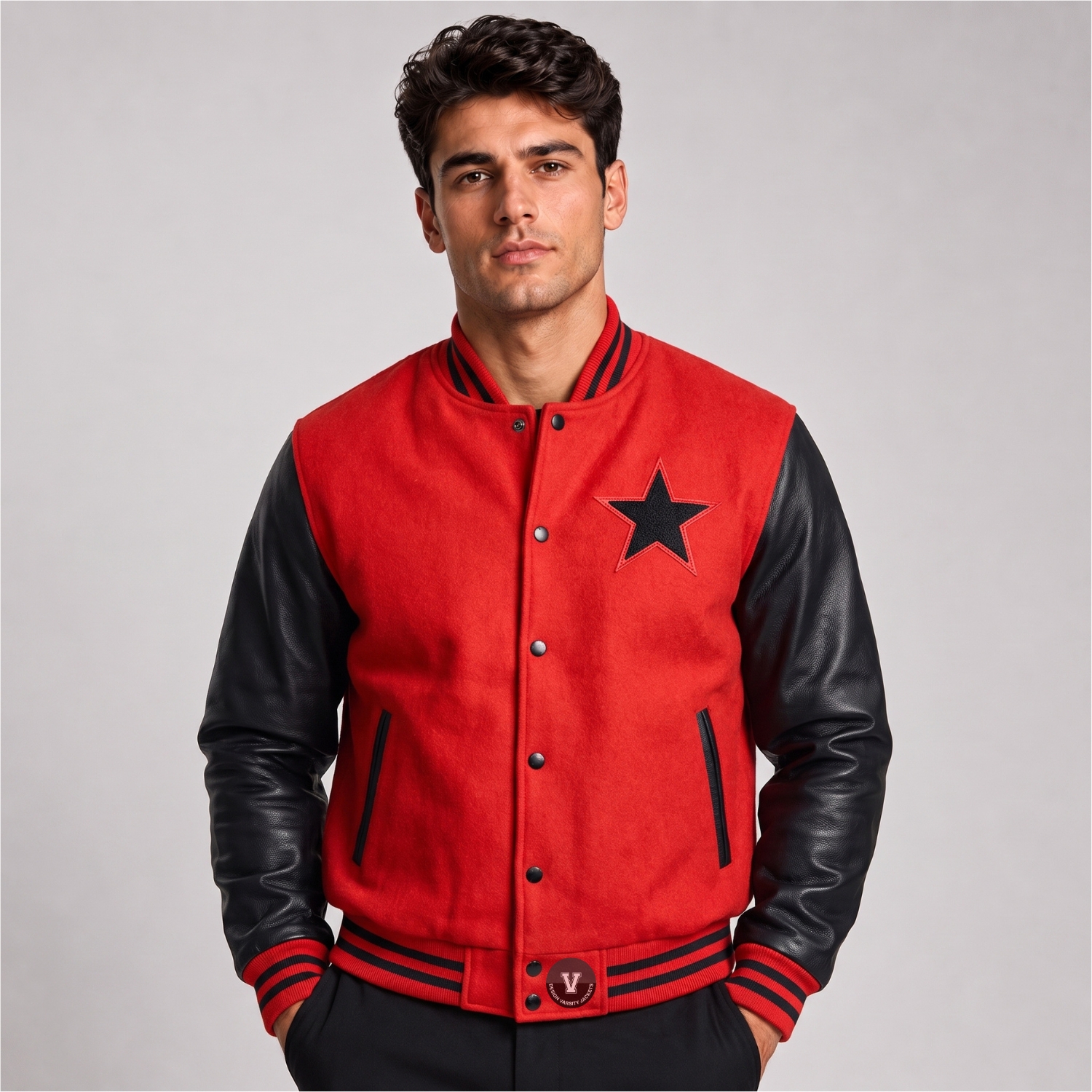 Mens Cropped Varsity Jacket