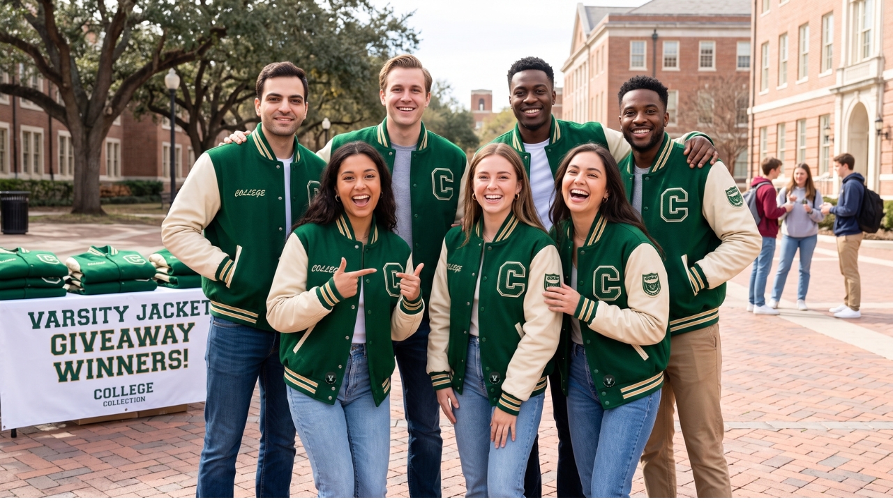 varsity jackets for marketing campaign giveaways