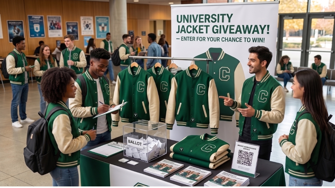 varsity jackets for marketing campaign giveaways