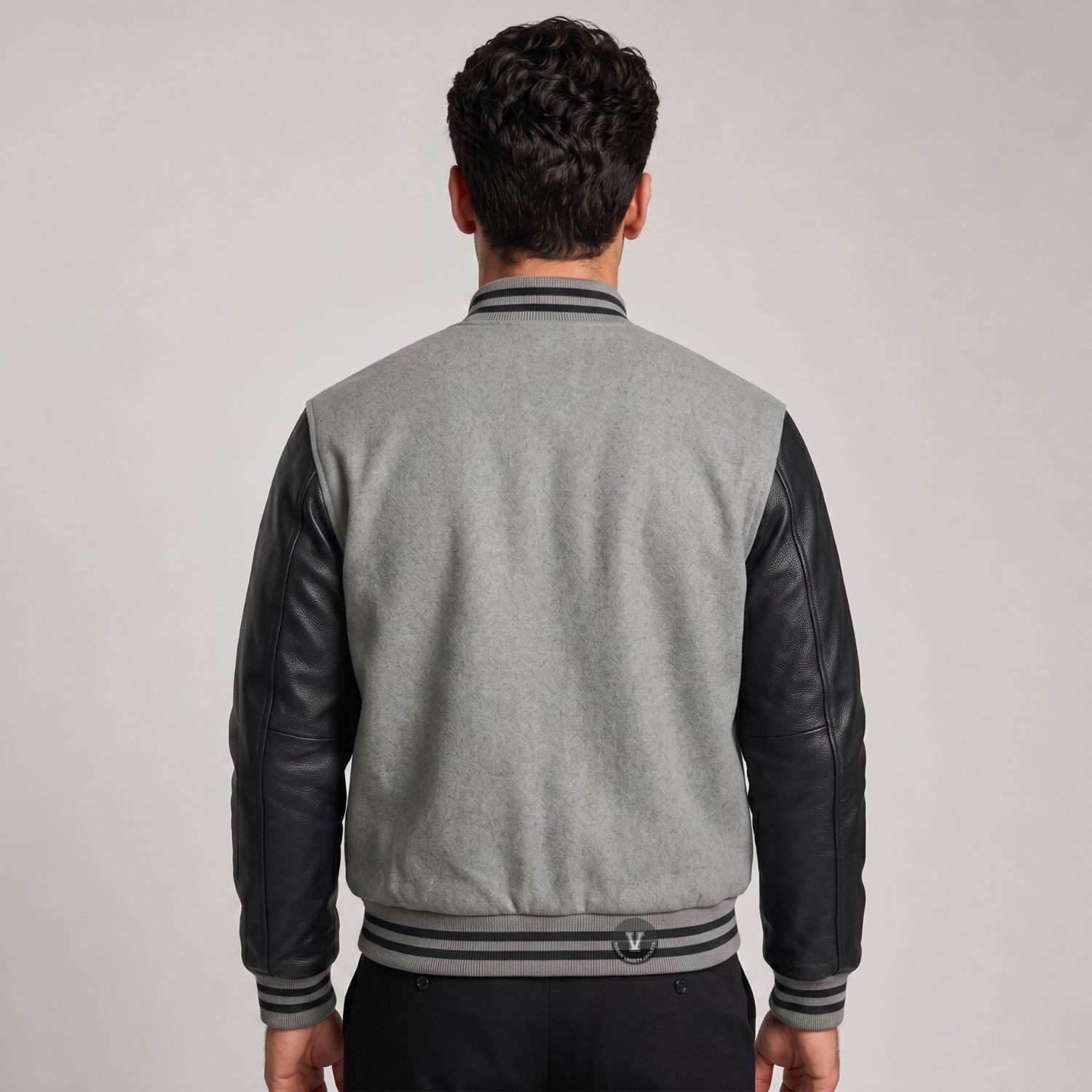 Cropped Wool Leather Jacket