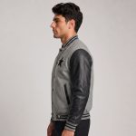Cropped Wool Leather Jacket