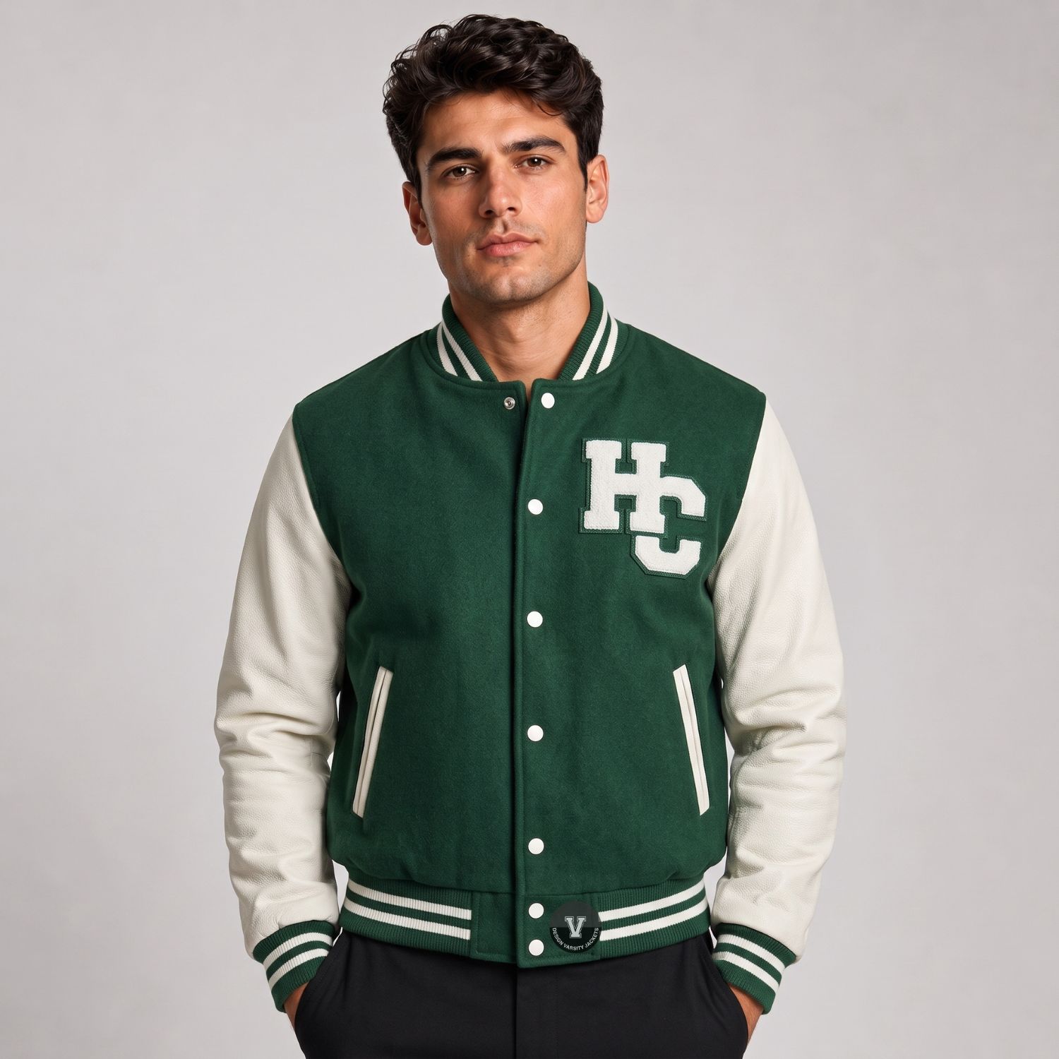 Design Cropped Varsity Jacket
