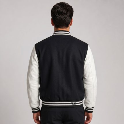 Short Wool Leather Jacket Men