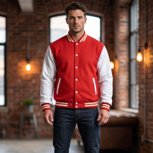 Slim Fit Varsity Jacket for Men Trend
