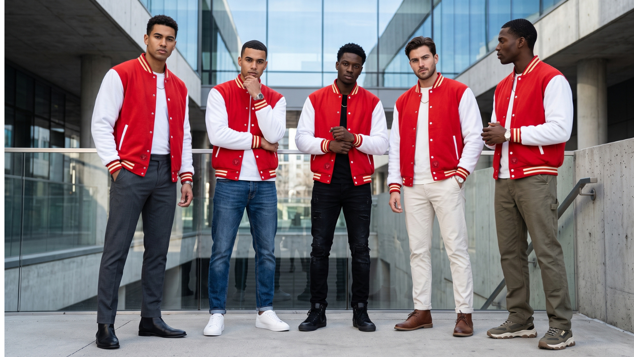 Design Varsity Jackets Slim Fit Varsity Jacket for Men Trend