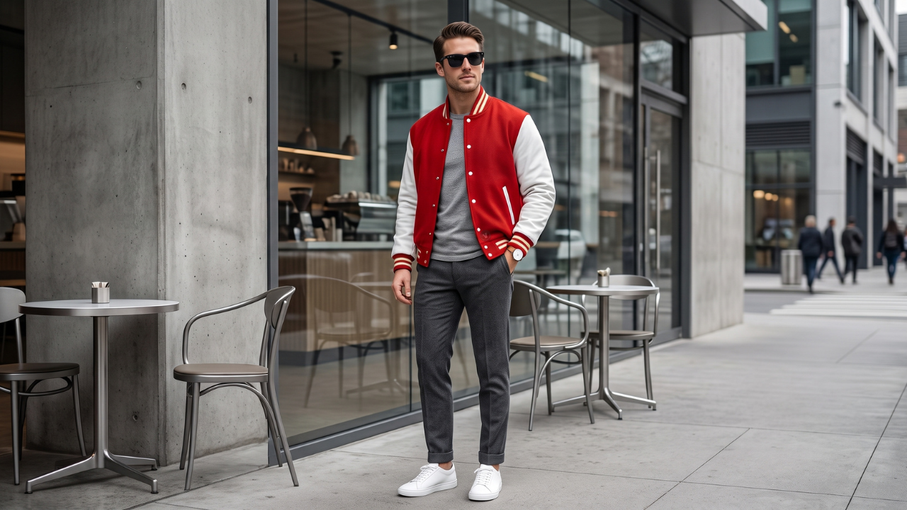 Design Varsity Jackets Slim Fit Varsity Jacket for Men Trend
