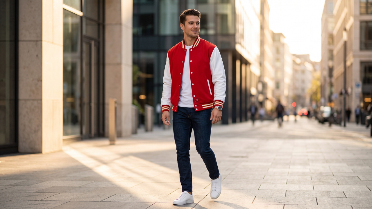 Design Varsity Jackets Slim Fit Varsity Jacket for Men Trend