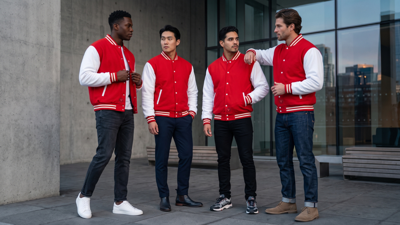 Design Varsity Jackets Slim Fit Varsity Jacket for Men Trend