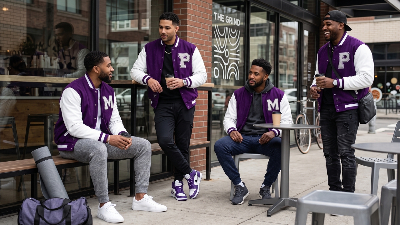 Varsity Jackets With Joggers Men’s Style