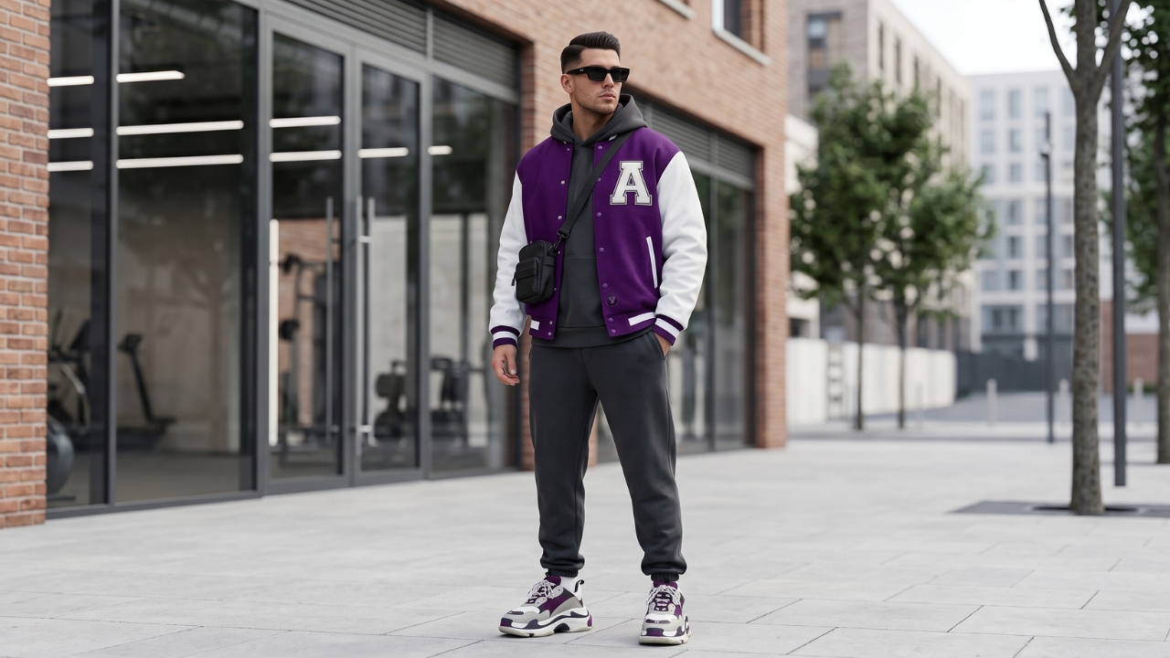 Varsity Jackets With Joggers Men’s Style
