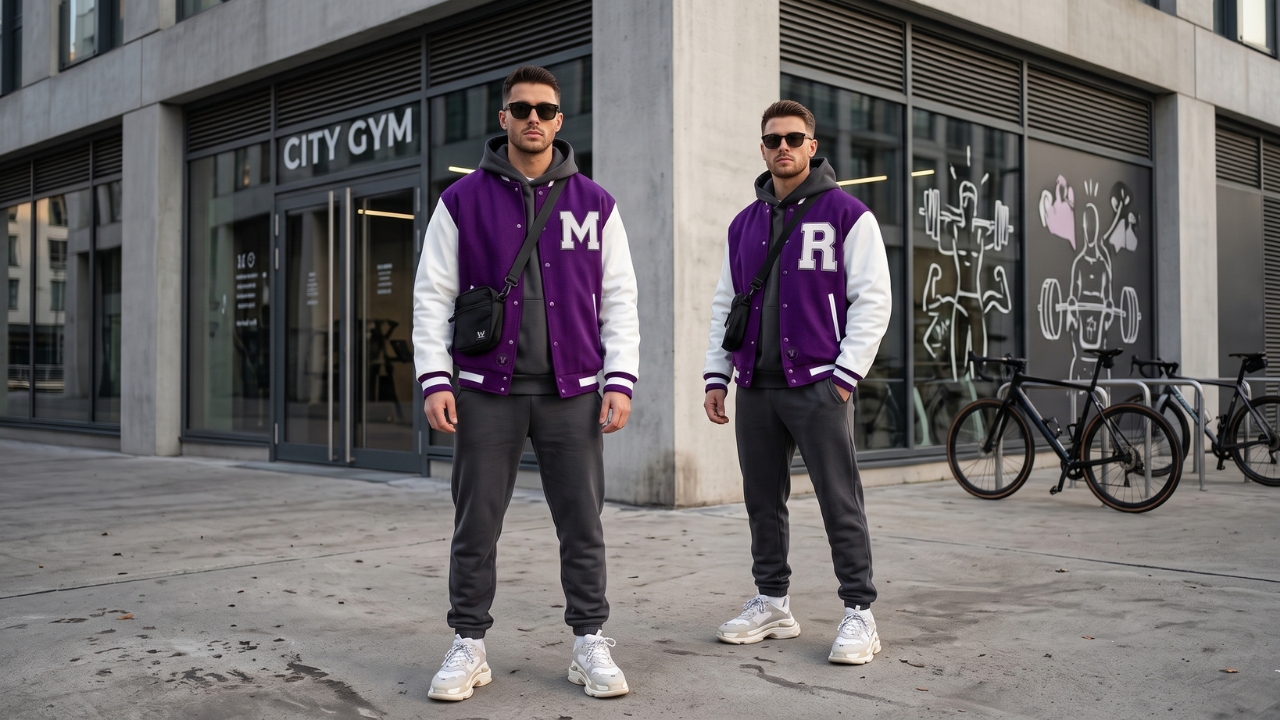 Varsity Jackets With Joggers Men’s Style