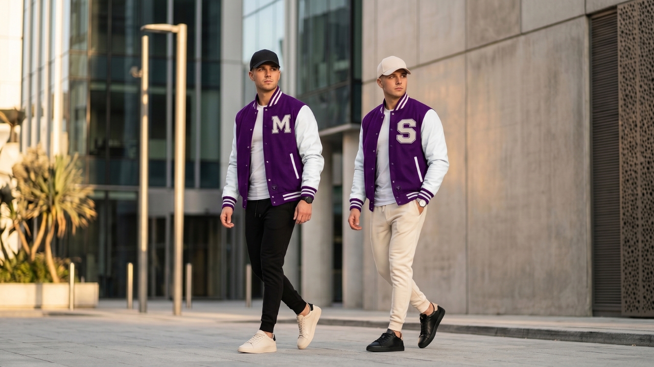 Varsity Jackets With Joggers Men’s Style