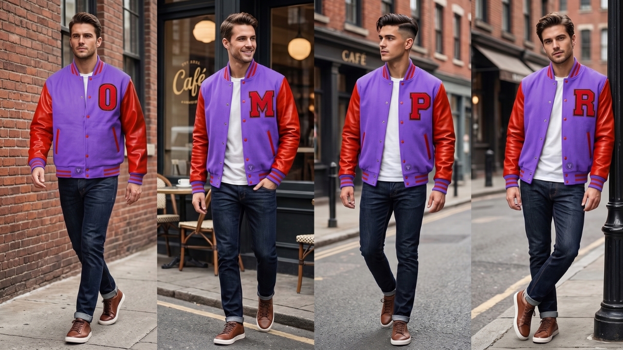 Varsity Jackets Wool Body Leather Sleeve