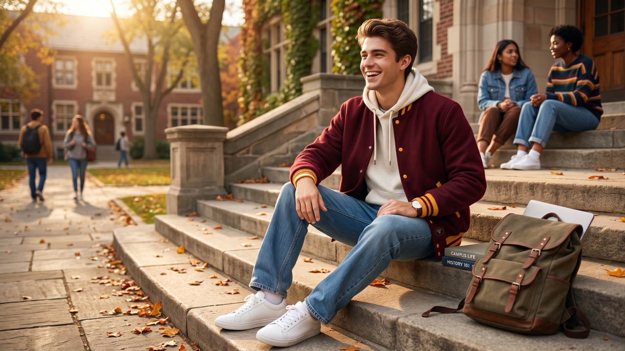 Varsity Jackets with College Student