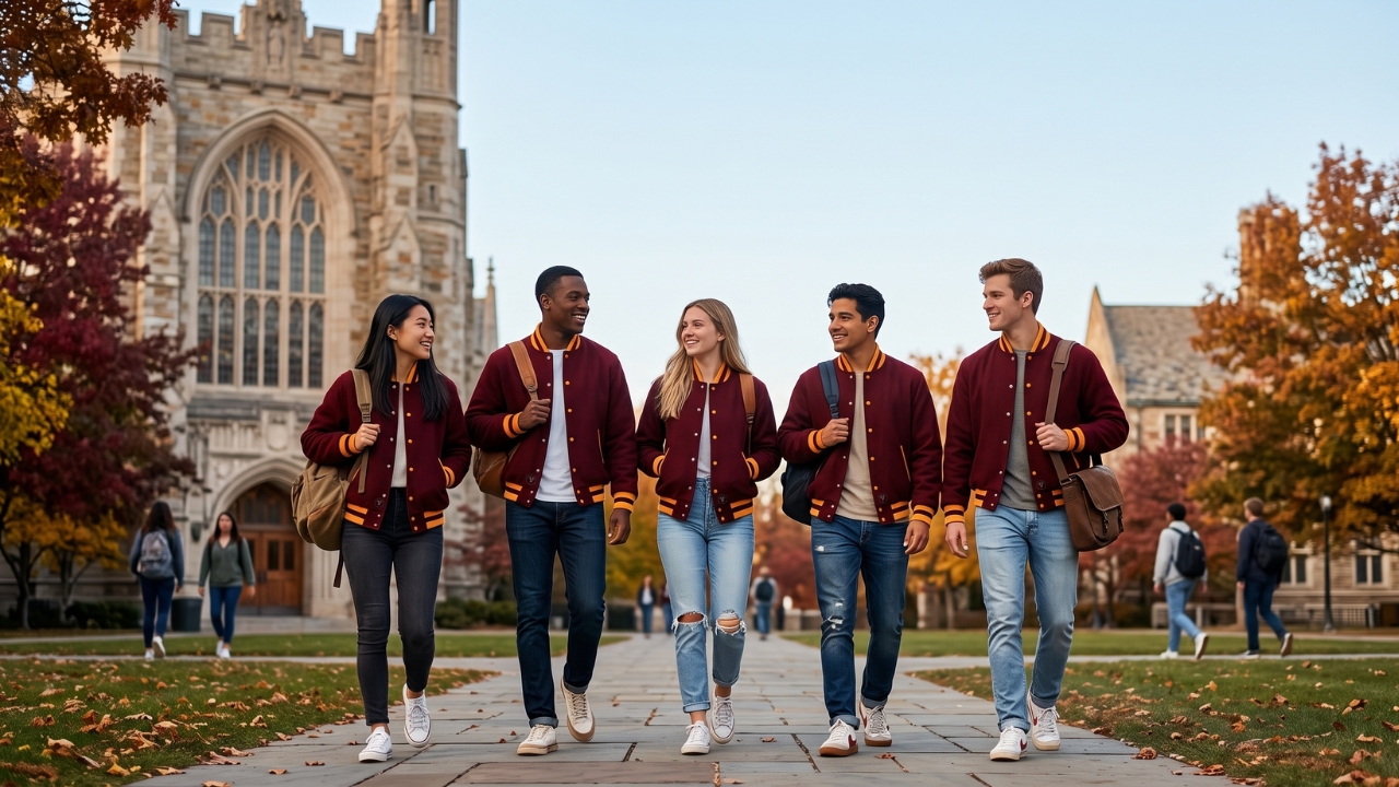 Varsity Jackets with College Student
