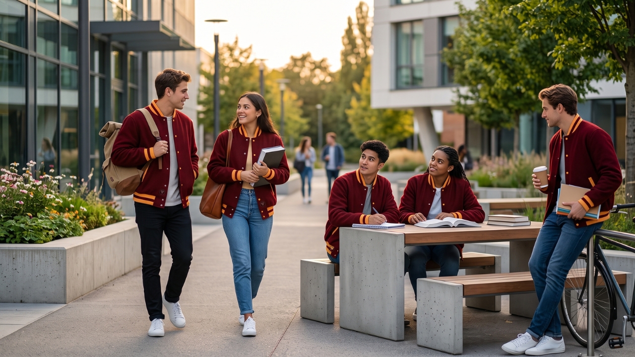 Varsity Jackets with College Student