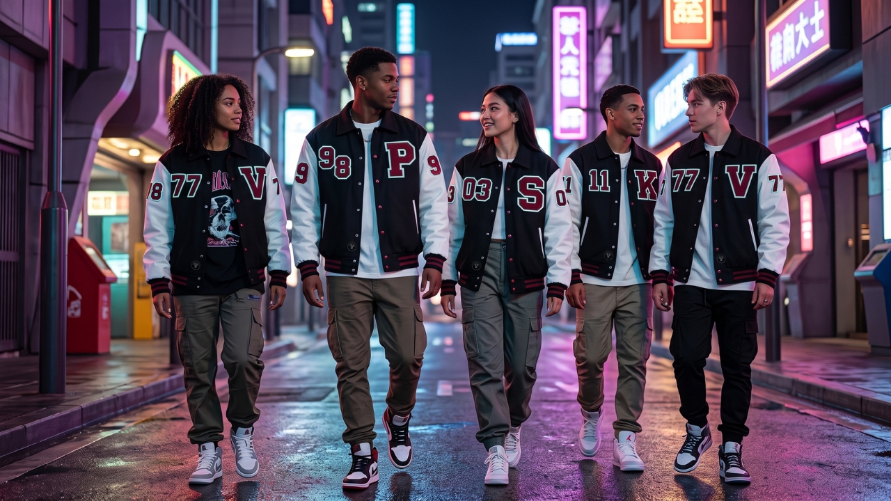 Varsity Jackets with Glow-in-the-Dark Patches